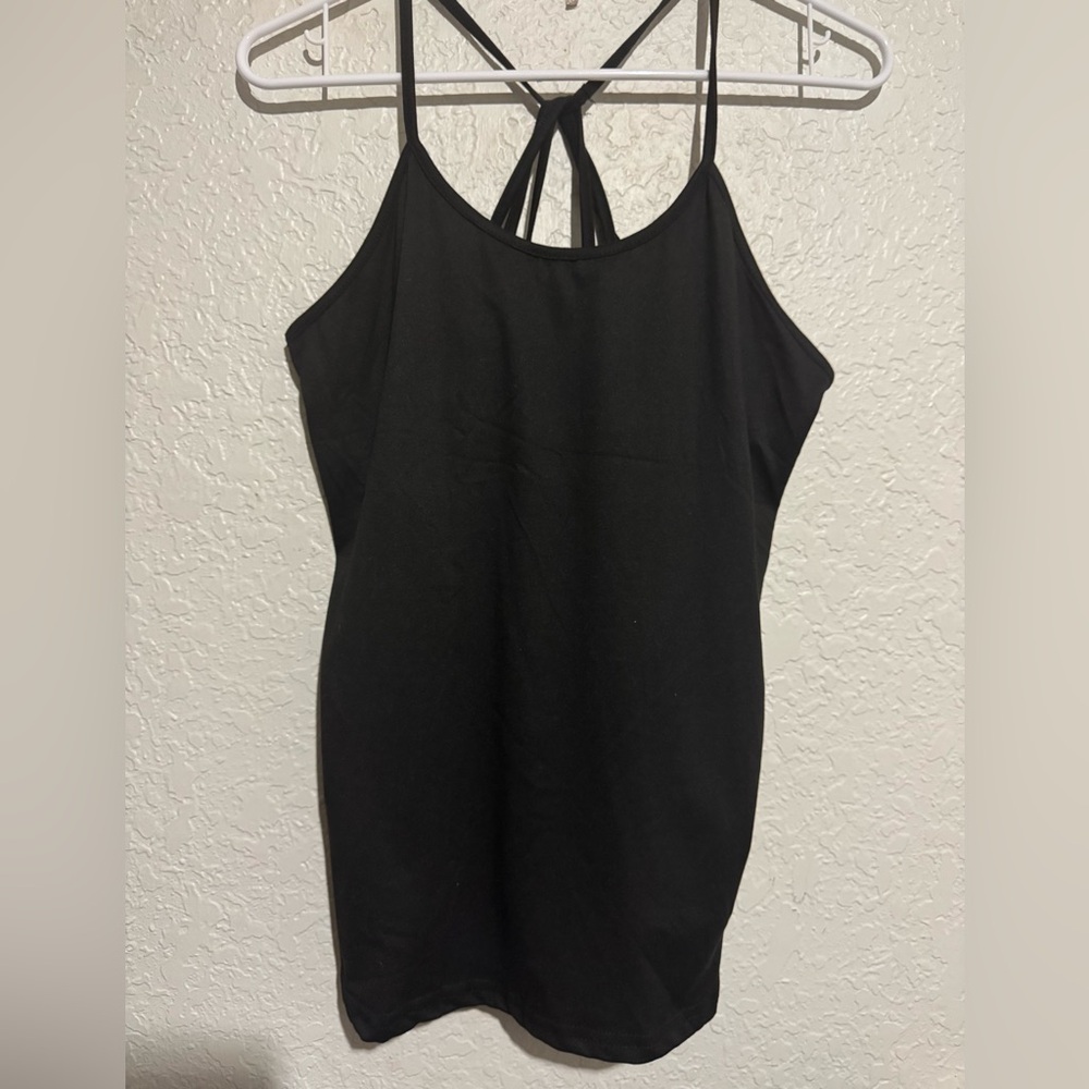Women’s dressy spaghetti top in black